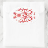 Bug Life Spiny Lobster Decal Ovale Sticker (Tas)