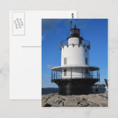 Bug Light Lighthouder in Portland, Briefkaart ME (Voorkant / Achterkant)