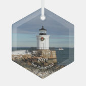 Bug Light Portland Breakwater Glas Ornament (Voorkant)