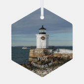 Bug Light Portland Breakwater Glas Ornament (Achterkant)