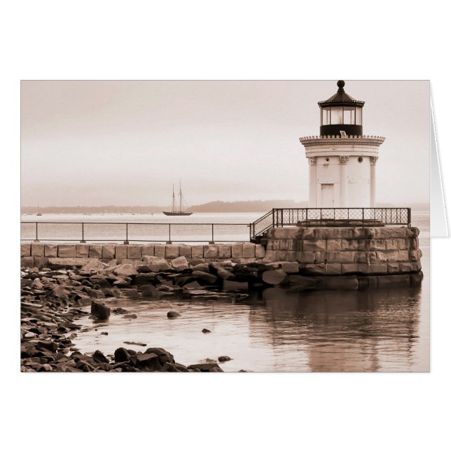 Bug Light, Portland Breakwater Light Card (Voorkant Horizontaal)