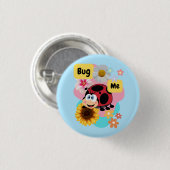 Bug me: lieveheersbeestje ronde button 3,2 cm (Voorkant /achterkant)