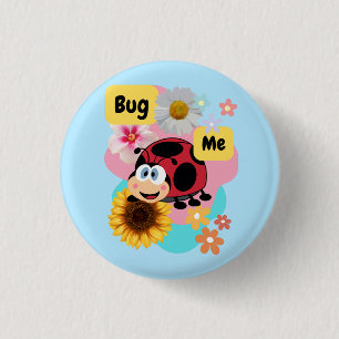 Bug me: lieveheersbeestje ronde button 3,2 cm