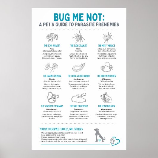 Bug Me Not - A Pet’s Guide to Parasite Frenemies Poster (Voorkant)