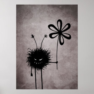 Bug  met boze ventilator poster