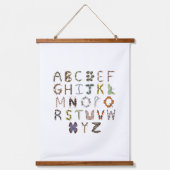 Bug Nursery Alphabet Decor - Schattige Kinder kind Hangend Wandkleed (Voorkant 2)