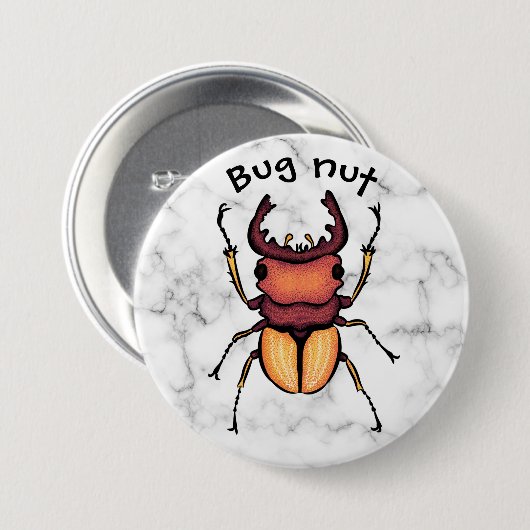 Bug Nut Beetle Insect Art Entomology Ronde Button 7,6 Cm (Voorkant /achterkant)