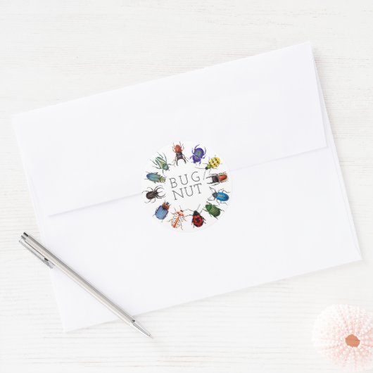 Bug Nut Classic Ronde Sticker (Envelop)