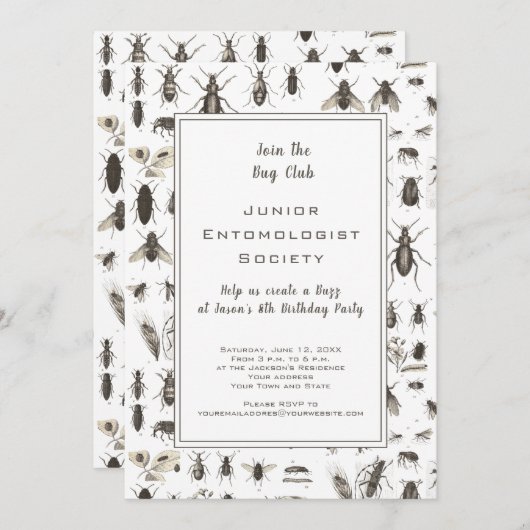 Bug of Insect Theme Birthday Party (Voorkant / Achterkant)