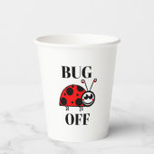 Bug Off Papieren Bekertje Bekers (Achterkant)