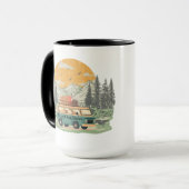 Bug-Out Boss Camper Van Adventure in de bergen Mok (Voorkant links)