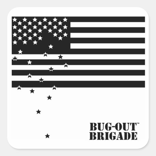 BUG-OUT Brigade Vallende Sterren Stickers (Voorkant)