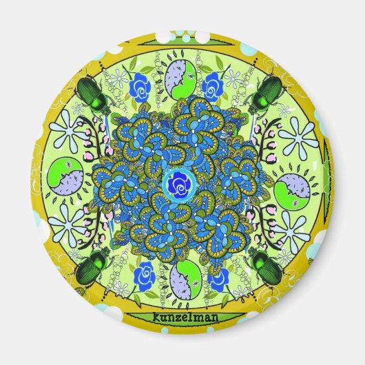"BUG OUT" MANDALA MAGNEET (Voorkant)