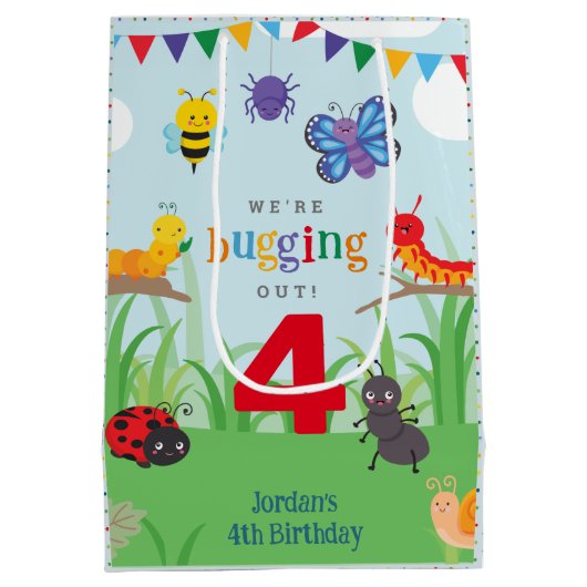 Bug Party Birthday Medium Cadeauzakje (Achterkant)