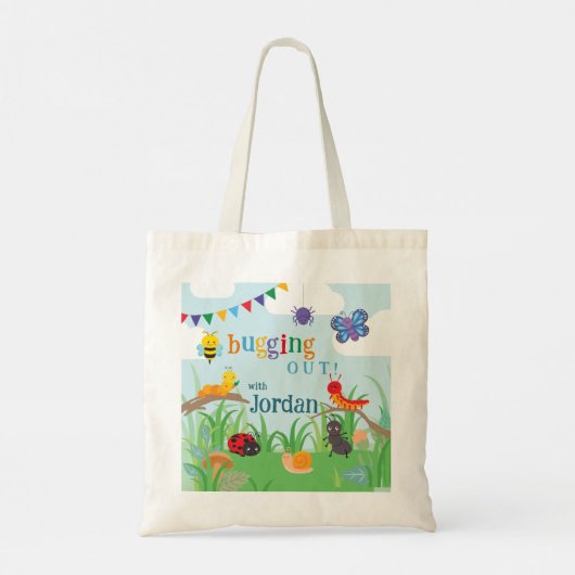 Bug Party Cute Colorful Tote Bag (Achterkant)
