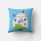 Bug pot met insecten buikvlinderlikkerige bijen kussen (Achterkant)