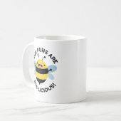 Bug puns zijn bijenlekkernij grappige bijen woords koffiemok (Voorkant links)