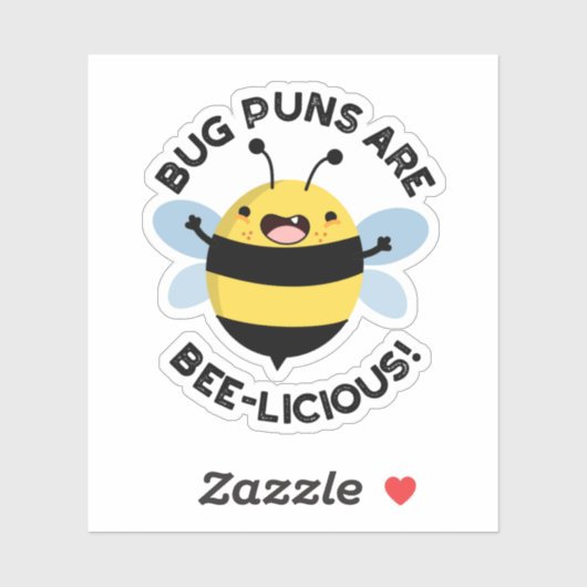 Bug puns zijn bijenlekkernij grappige bijen woords sticker (Vel)