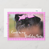 Bug-Puppy PK Plaid Briefkaart-Invitation-customize Uitnodiging Briefkaart (Voorkant / Achterkant)