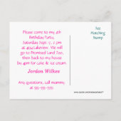 Bug-Puppy PK Plaid Briefkaart-Invitation-customize Uitnodiging Briefkaart (Achterkant)