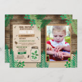 Bug Scavenger Foto Hunt Wood Party Leaf Leaf Kaart (Voorkant / Achterkant)