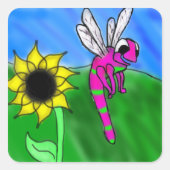 bug-sticker vierkante sticker (Voorkant)