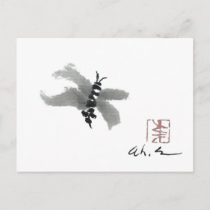 Bug, Sumi-e van Andrea Erickson Briefkaart