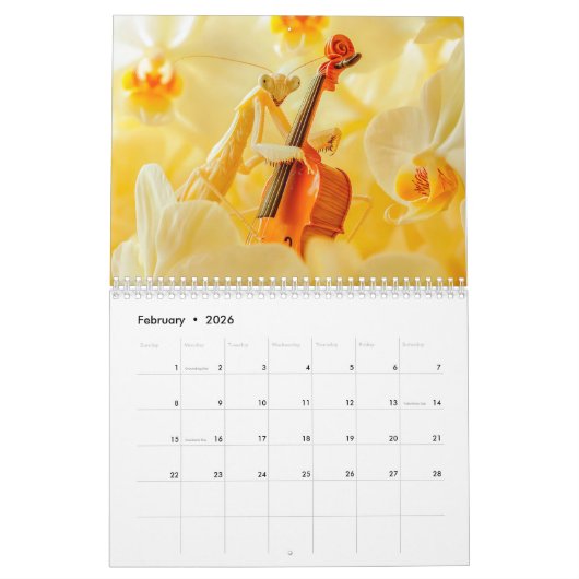 Bug Symphony – Musical Insects in Bloom 2026 Kalender (Feb 2026)