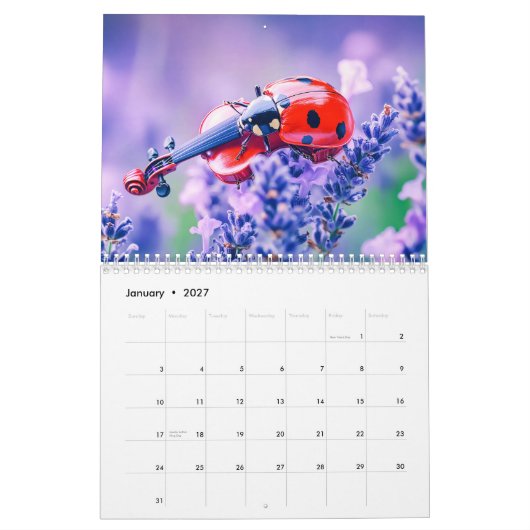 Bug Symphony – Musical Insects in Bloom 2026 Kalender (Jan 2027)