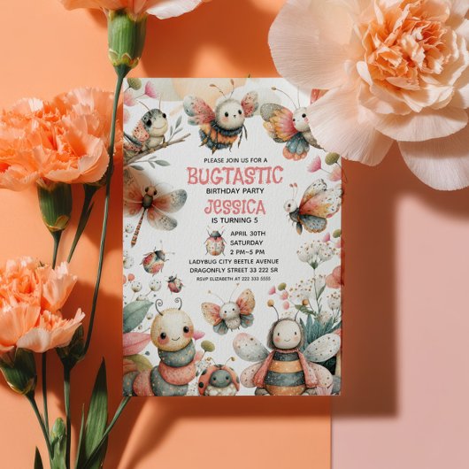 Bug - thema grillige insecten Schattigee Kinderen Kaart