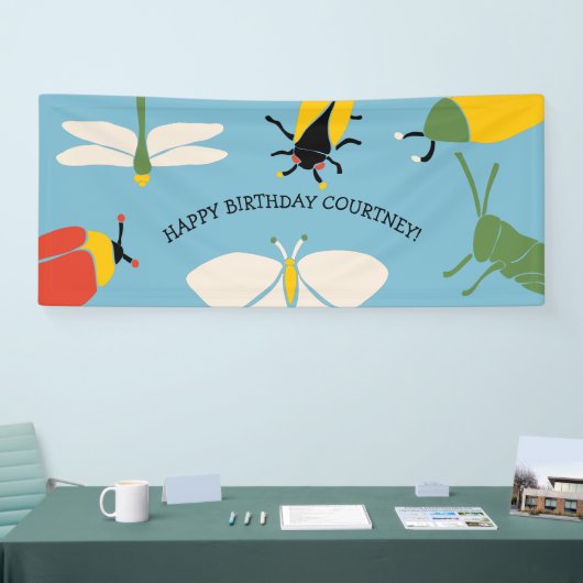 Bug Theme Custom Message Party Spandoek (Beurs)