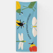 Bug Theme Custom Message Party Spandoek (Verticaal)
