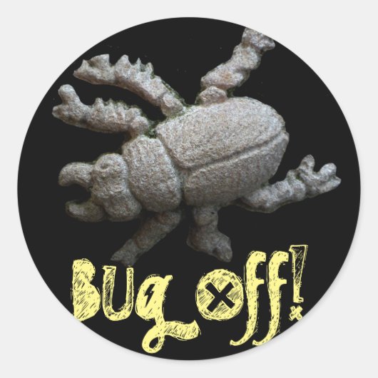 Bug uit! Beatle Ronde Sticker (Voorkant)