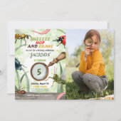 Bug Verjaardag Kinder fotouitnodiging Kaart (Voorkant)