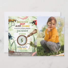 Bug Verjaardag Kinder fotouitnodiging Kaart