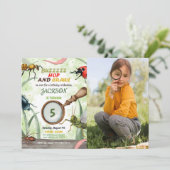 Bug Verjaardag Kinder fotouitnodiging Kaart (Staand voorkant)