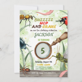 Bug Verjaardag Kinder uitnodiging