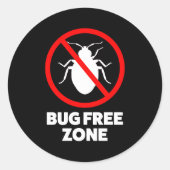 Bug vrije zone ronde sticker (Voorkant)