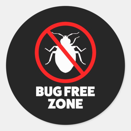 Bug vrije zone ronde sticker (Voorkant)