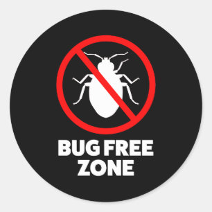Bug vrije zone ronde sticker