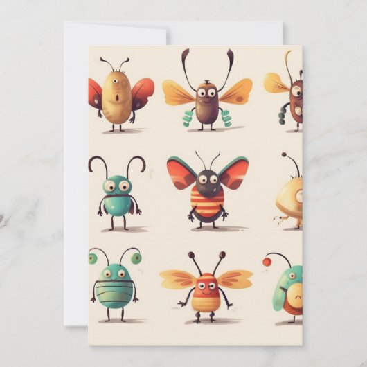 bug, wezen, insect, rare insecten kaart (Voorkant)