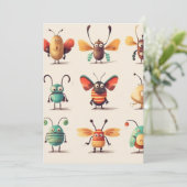 bug, wezen, insect, rare insecten kaart (Staand voorkant)