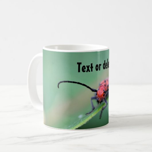 Bug With Attitude Funny Personalized Koffiemok (Voorkant links)