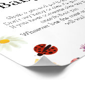 Bug Zeg niet Baby Baby shower Spelbord Poster (Hoek)