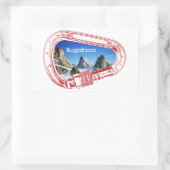 Bugaboos bergbeklimmer Carabiner Rechthoekige Sticker (Tas)