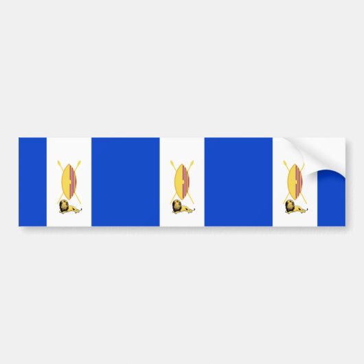 Buganda, Tuvalu vlag Bumpersticker (Voorkant)