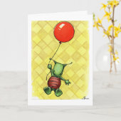 bugball verjaardag kaart (Gele Bloem)