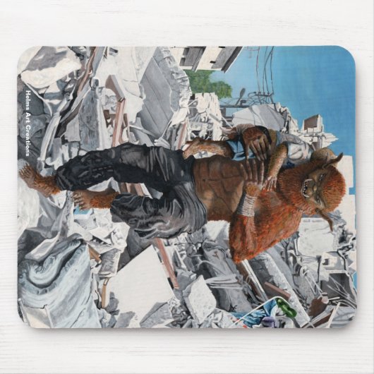 Bugbear Hero Child Rescue Fantasy Art Mousepad Muismat (Voorkant)