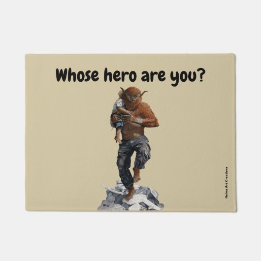 Bugbear Hero Redding Kind Fantasy Art Deur Mat (Voorkant)