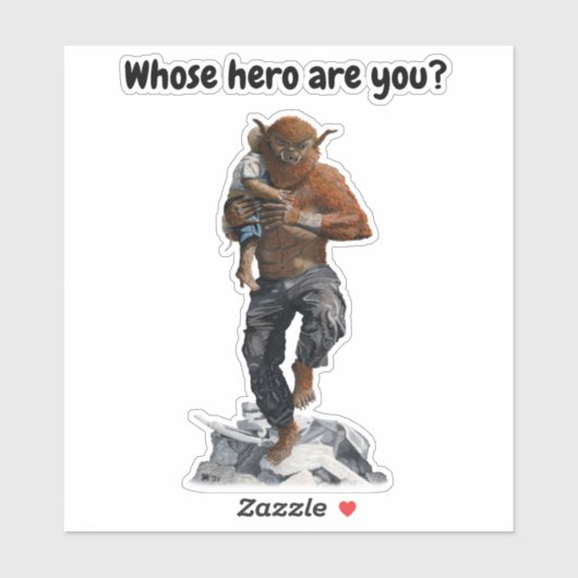 Bugbear Hero redt kind fantasie kunst Sticker (Vel)